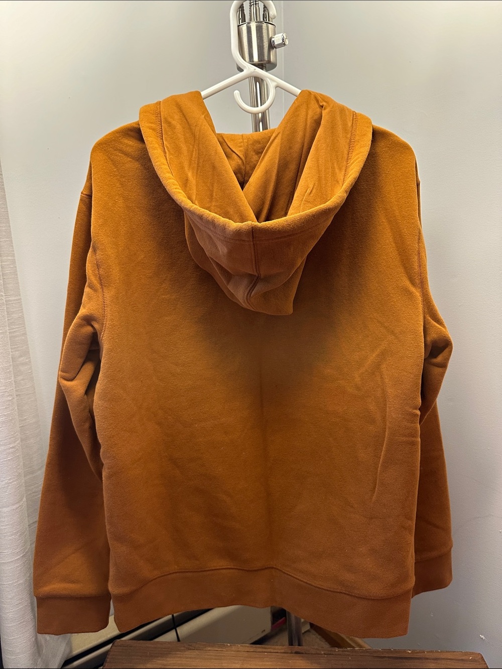 Lands' End Rust-Orange Full Zip Hooded Sweatshirt - Picture 2 of 3